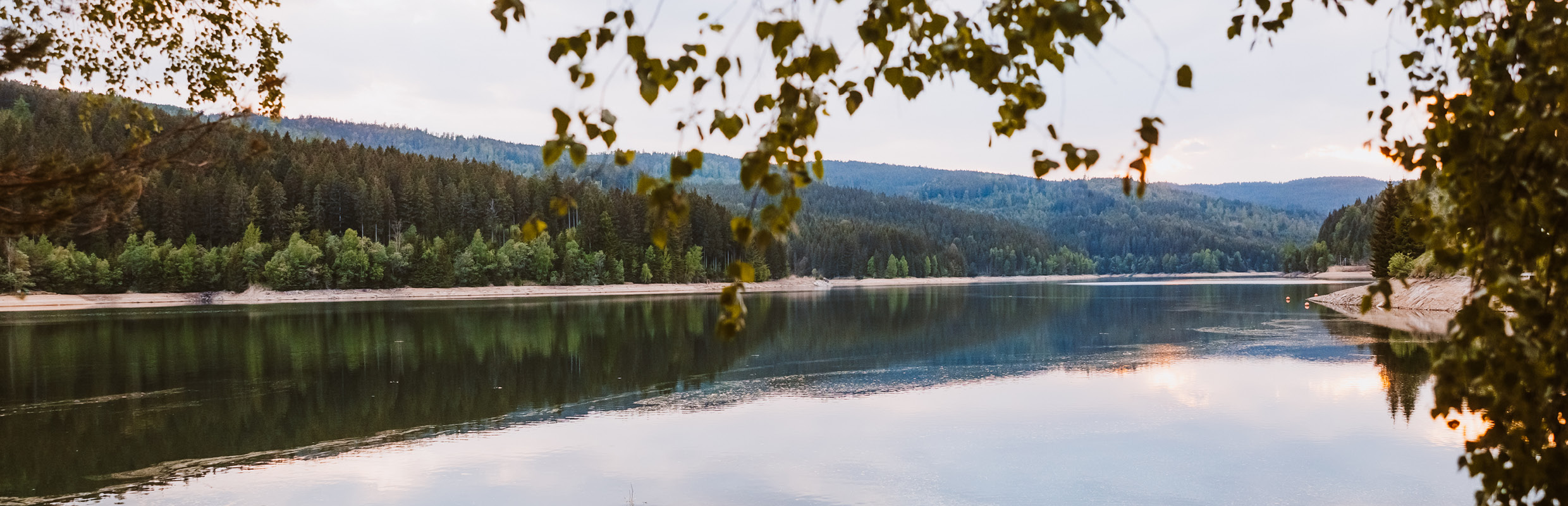 Stausee Soboth in abendlicher Stimmung