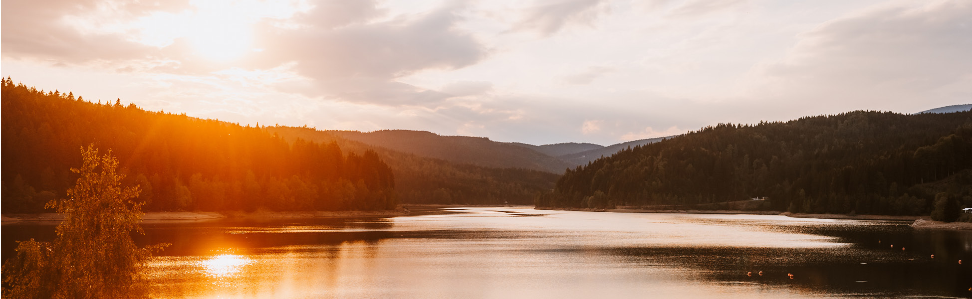 Stausee Soboth in abendlicher Stimmung